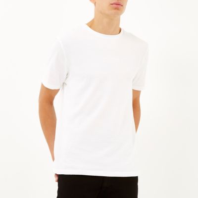 White dotty texture t-shirt